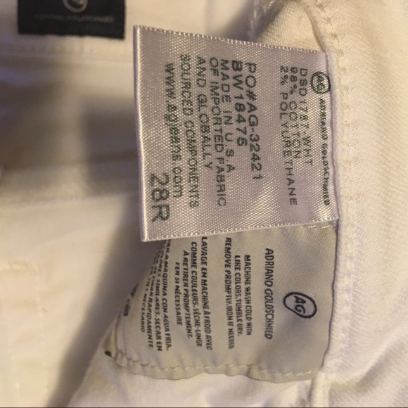 AG farrah skinny ankle white 28R high rise jeans - Picture 6 of 9